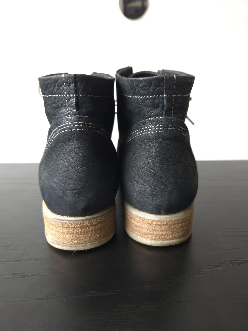 Josef Seibel European Comfort Sienna 3 Black Leather Chukka Boots with Tan Laces